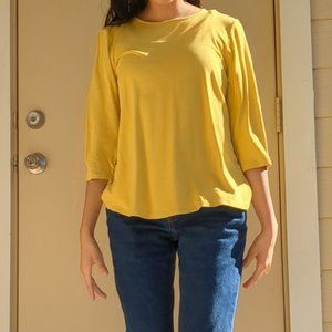 Goldenrod 3/4 Sleeve Swing Top